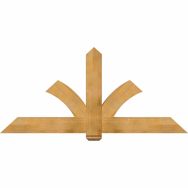 Ekena Millwork Redmond Rough Sawn Timber Gable Bracket, Western Red Cedar, 72"W x 33"H x 4"D x 6"F, 11/12 Pitch GBW072X33X0406RED00RWR - main